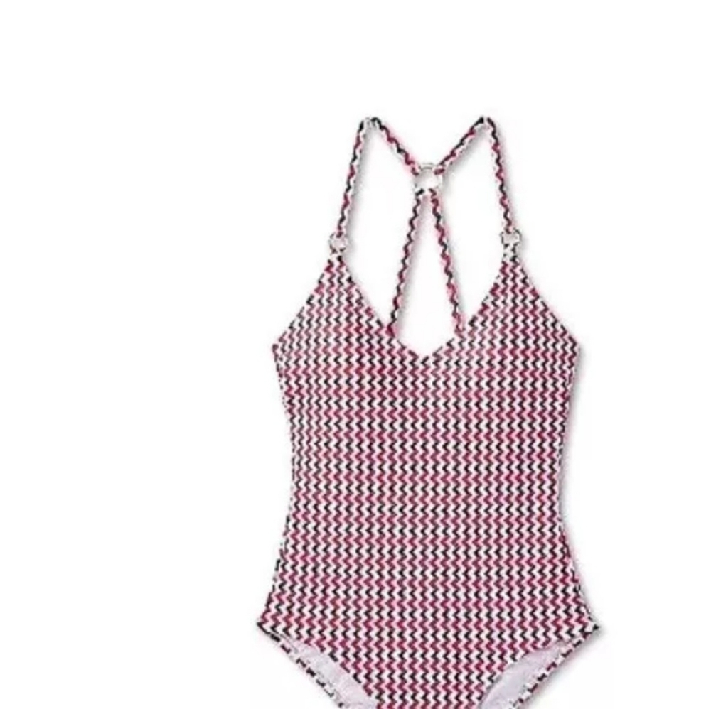 Women's Wide Ribbed Ring L (12-14) Coverage One Piece Swimsuit - Kona Sol Multi - Picture 3 of 8